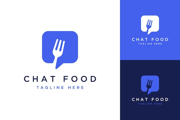 tech design logos or order food or chat and fork