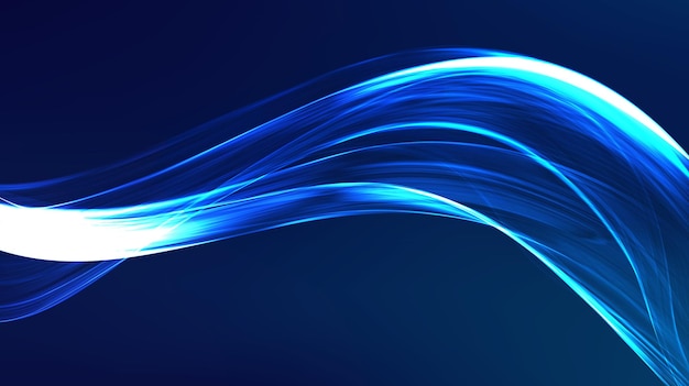 Tech futuristic 3d blue wave Abstract blue light effect background Modern tech music design