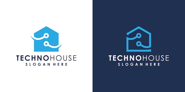 Tech house logo template