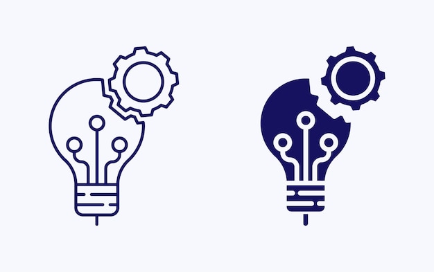 Tech Innovation bulb illustration icon