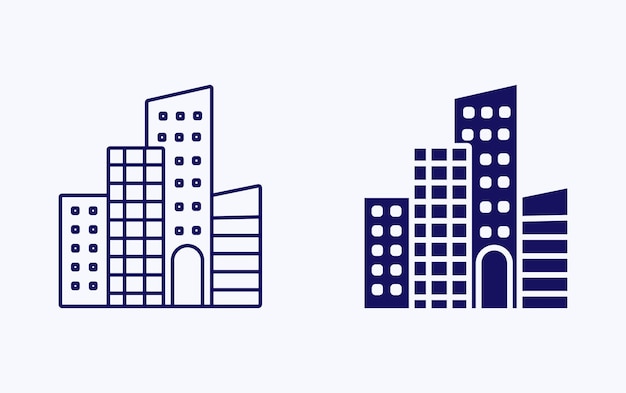 Tech park building illustration icon