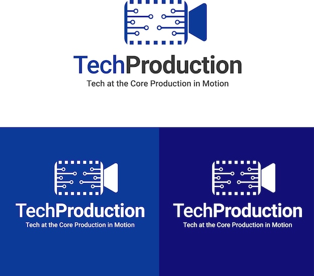 Tech and Production Logo Design Concept