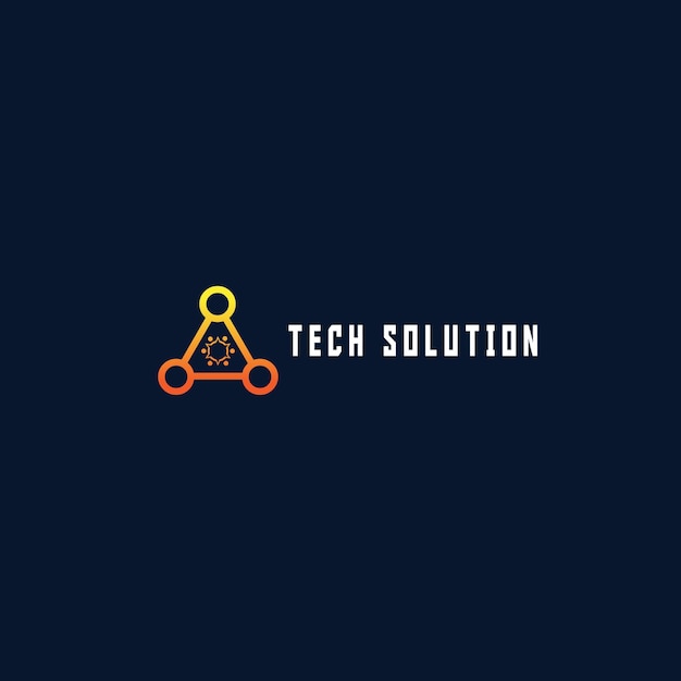 Tech solution logo vector illustration