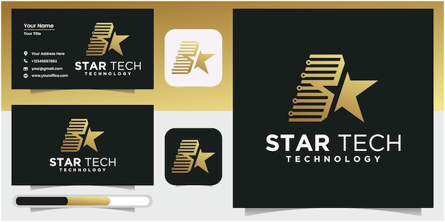 tech star logo design Creative Minimalist design template Graphics for Business Identity