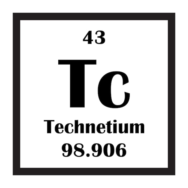 Technetium chemical element icon