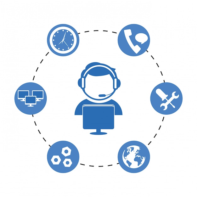 technical service and call center icon