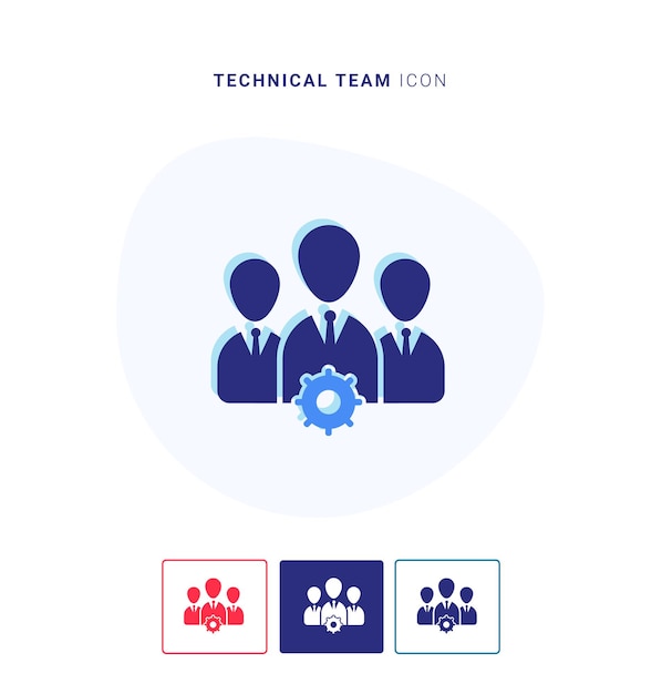 Technical team Icon Premium Vector