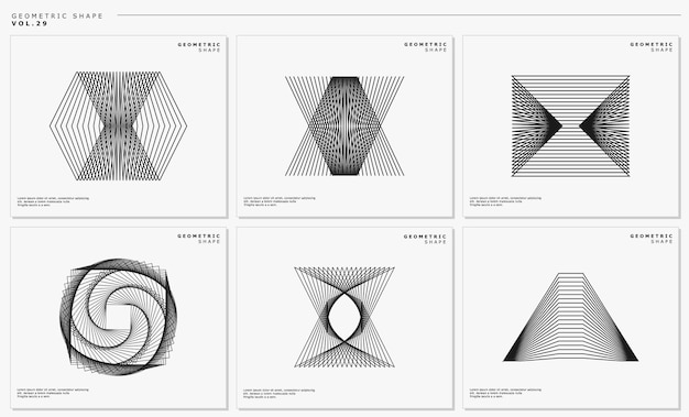 Vector techno motion lines abstract shape design template