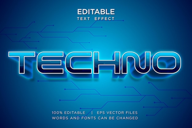 techno text effect