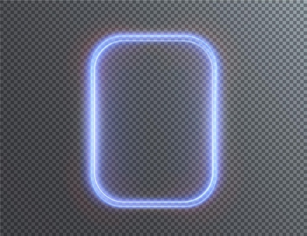 Technological background. Light glass blue frames square, oval, rectangle, circle. HUD PNG.