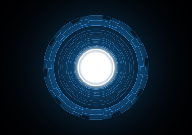 Technology abstract future circle background vector illustration