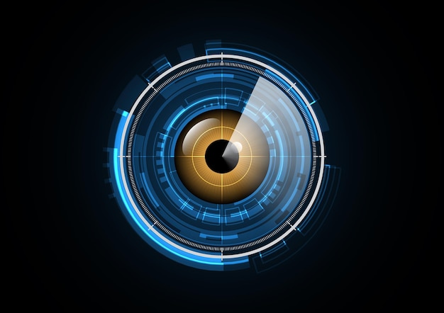 Technology abstract future eye radar security circle background illustration