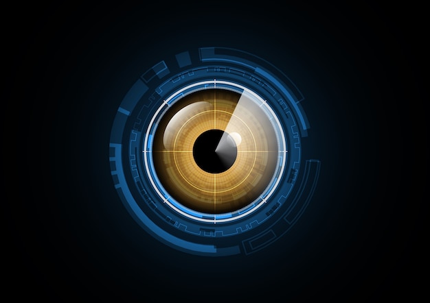 Technology abstract future eye radar security circle background