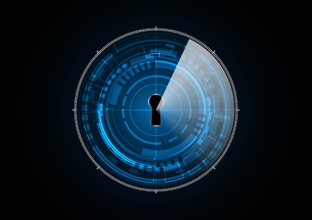 Technology abstract future keyhole radar security circle background vector illustration