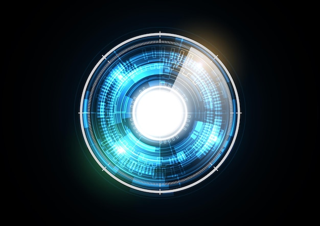 Technology abstract future light radar security circle background illustration