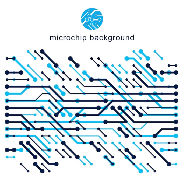 Technology communication cybernetic element. Vector abstract illustration of circuit board. Modern innovation technologies backdrop