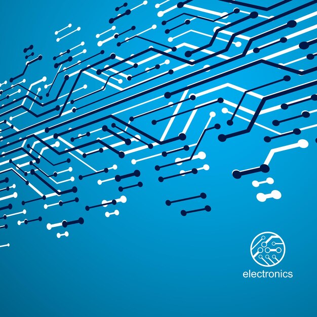 Vector technology communication cybernetic element. vector abstract illustration of circuit board. modern innovation technologies backdrop