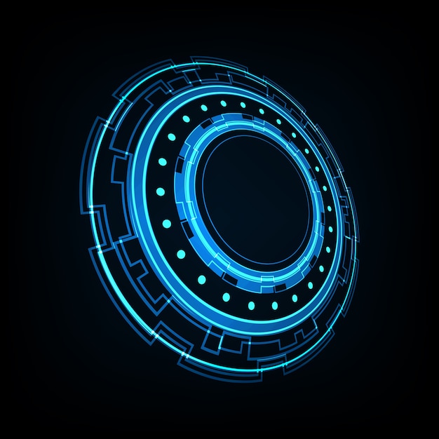 technology cyber abstract circle background