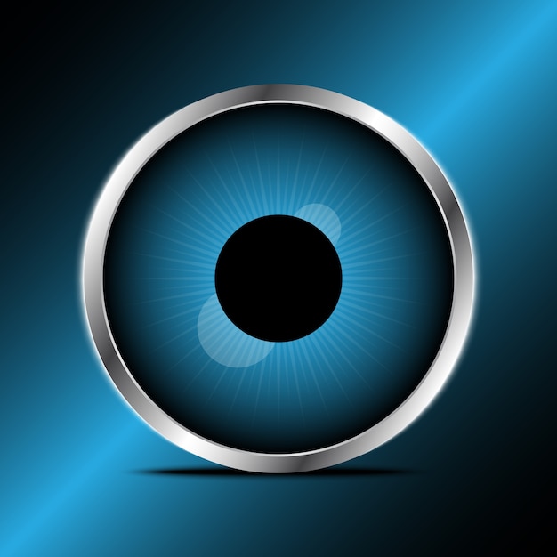 technology digital eye metal circle background