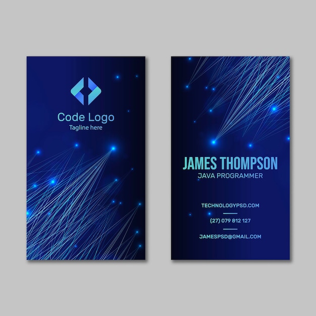 Technology double-sided business card