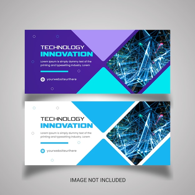 Technology Facebook cover template design