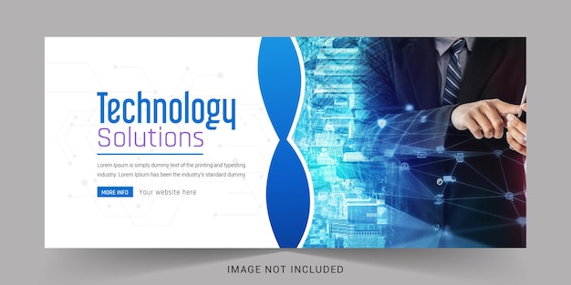 Vector technology facebook cover template