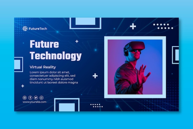 Technology and future banner template