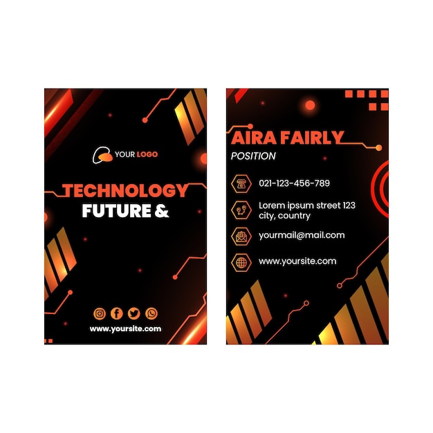 Technology & future business card