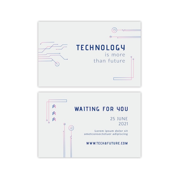 Technology and future horizontal business card