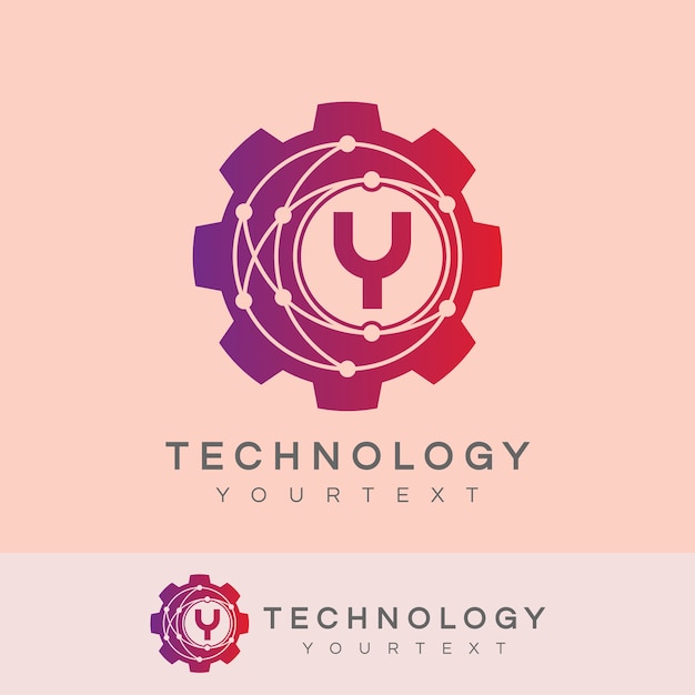 technology initial Letter Y Logo design