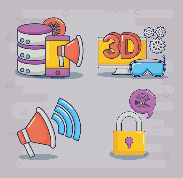 Technology and innovation design icon vector ilustration