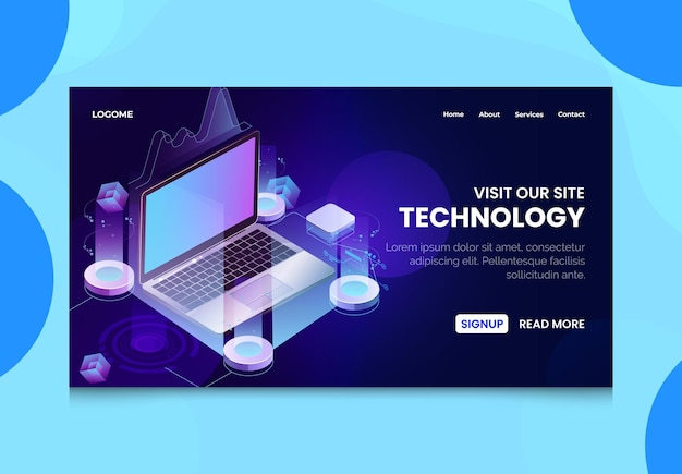 Technology Landing Page Design Template