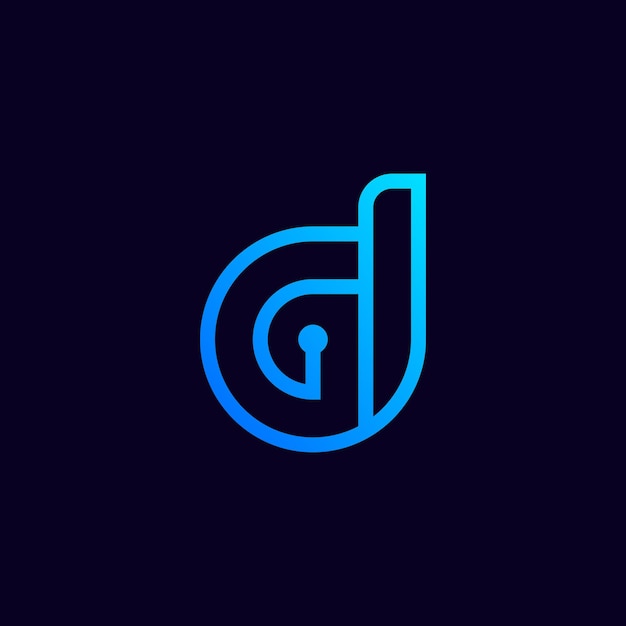 Technology Letter D Logo Template