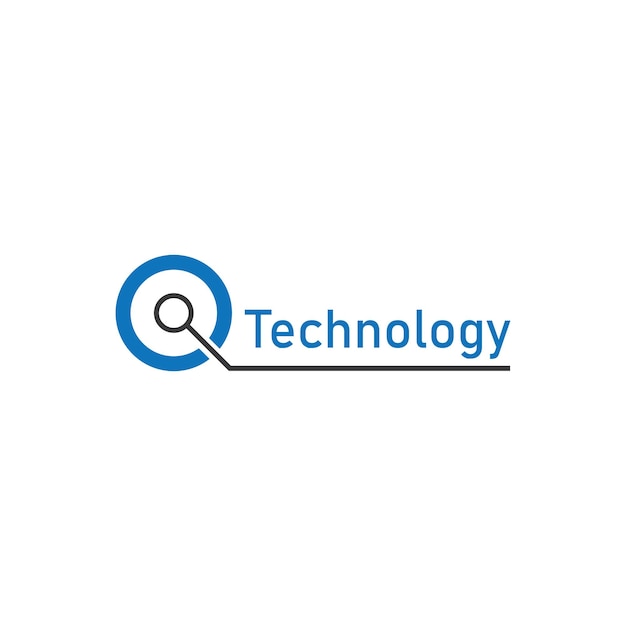 technology logo design icon tec symbol