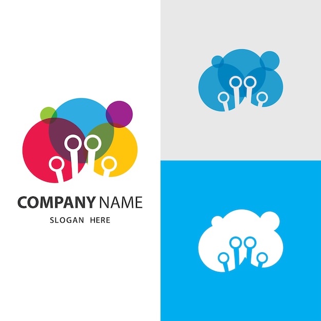 Technology logo images illustration