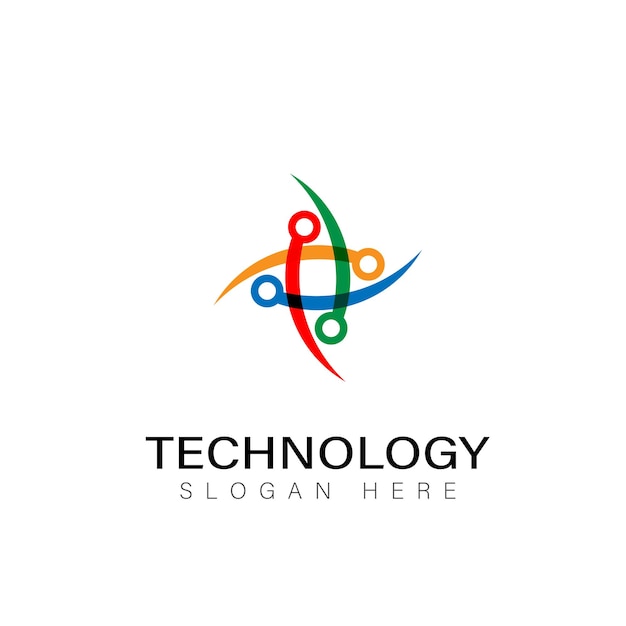 Technology logo modern symbol design