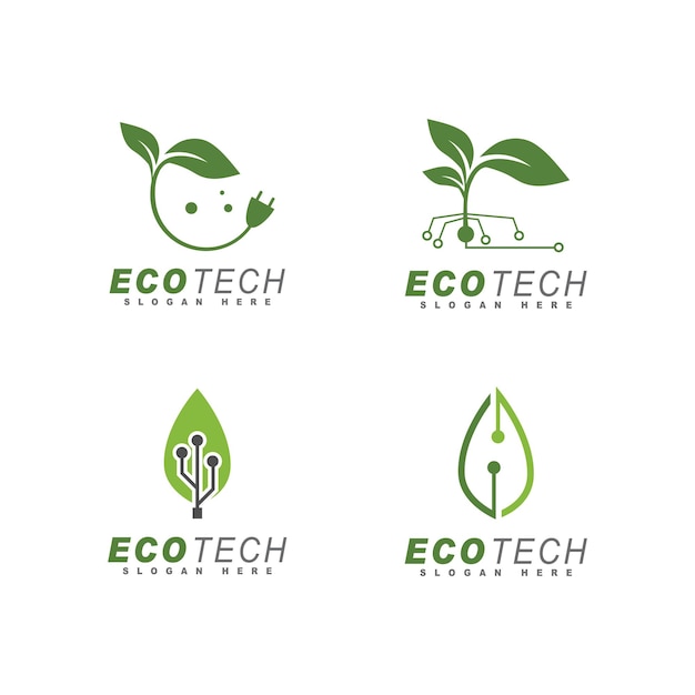 Technology logo template vector illustration