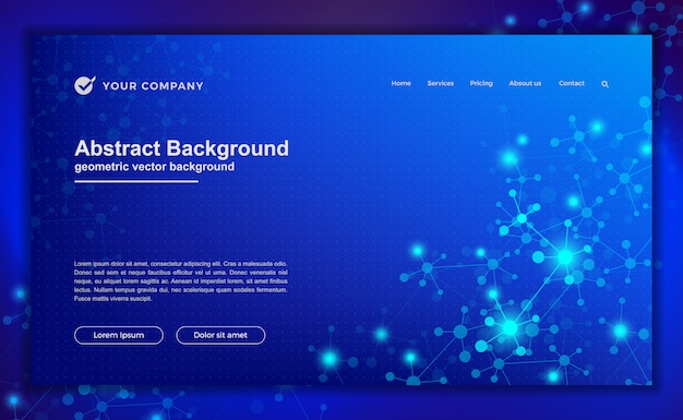 Technology, science, futuristic background for website designs or landing page.