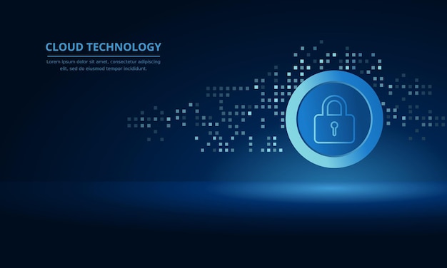 Technology security network and data security protection background design