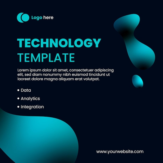 Technology Social Media Post Vector Template