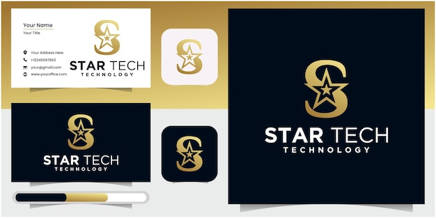 technology star letter S logo design Creative Minimalist design template Graphics for Business