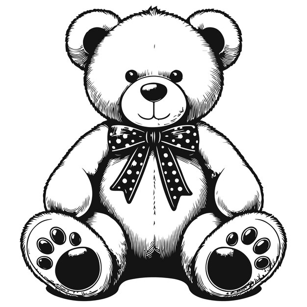 Teddy Bear Black Vector