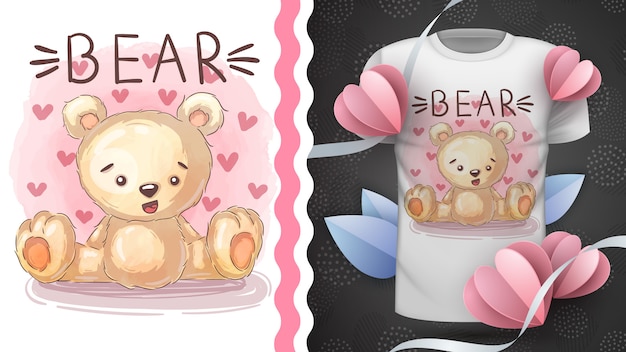 Teddy bear - idea for print t-shirt