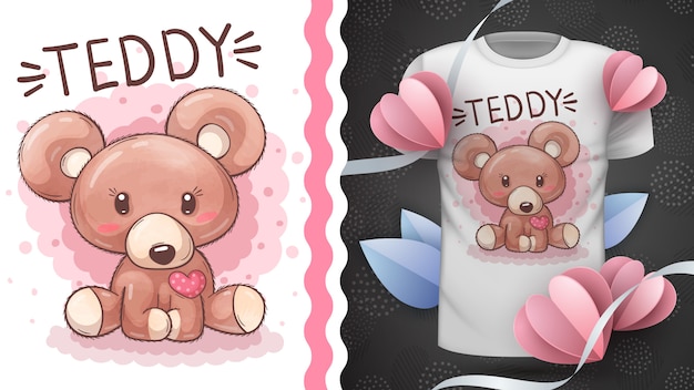 Teddy bear - idea for print t-shirt