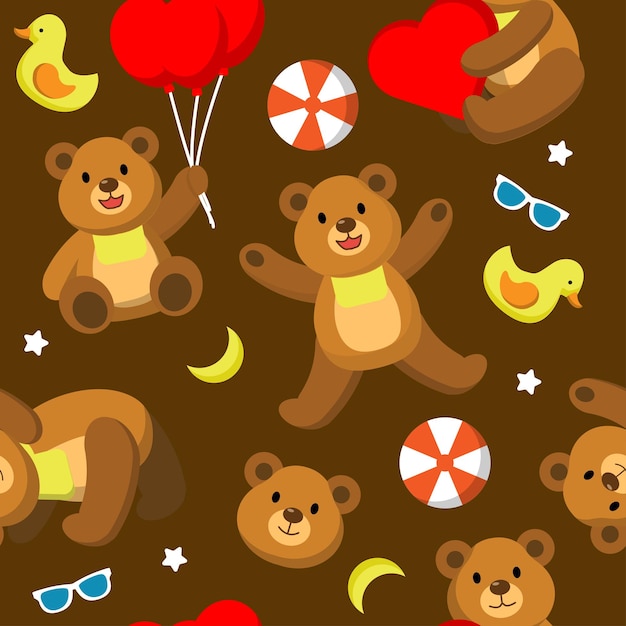 Teddy Bear Seamless Background