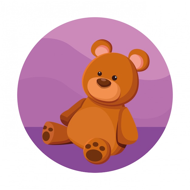 Vector teddy bear toy cartoon