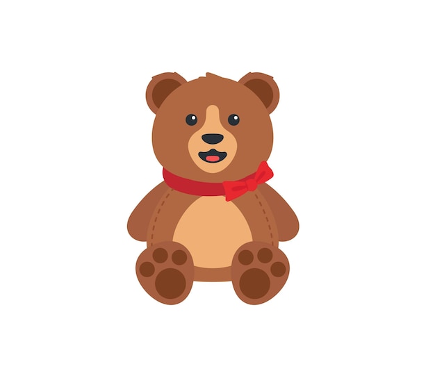 Teddy bear vector isolated icon. Emoji illustration. Teddy bear illustration