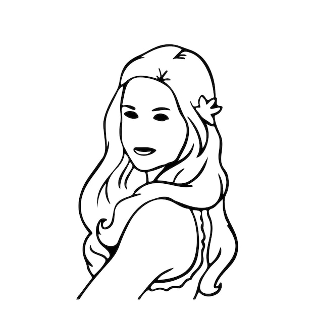 teenage girl coloring pages for teens vector art illustration