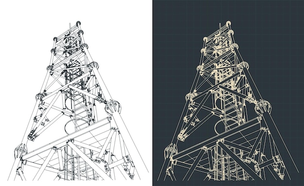 Telecommunication tower blueprints