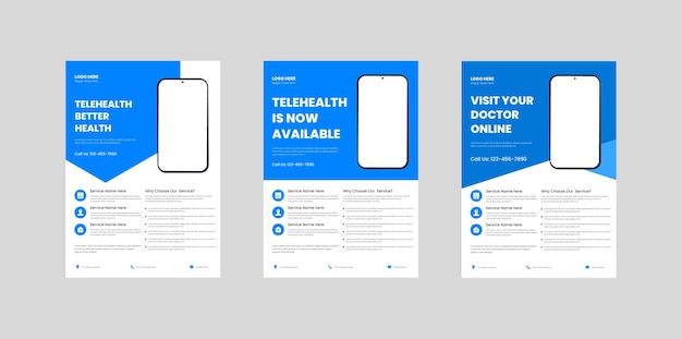 Telehealth service flyer design